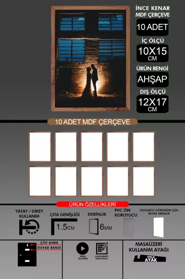  10x15 Çerçeve - İnce Çıtalı Çerçeve