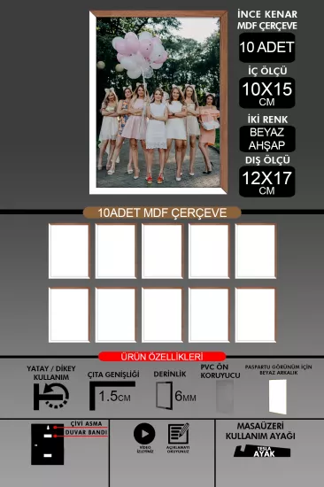  10x15 Çerçeve - İnce Çıtalı Çerçeve