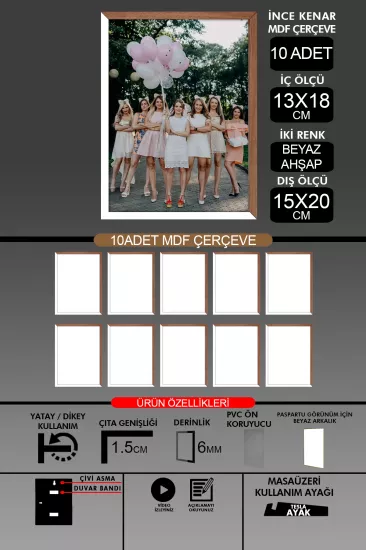  13x18 Çerçeve - İnce Çıtalı Çerçeve