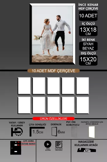  13x18 Çerçeve - İnce Çıtalı Çerçeve