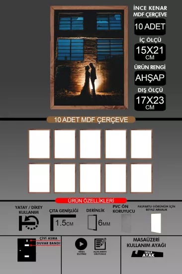  15x21 Çerçeve - İnce Çıtalı A5 Çerçeve