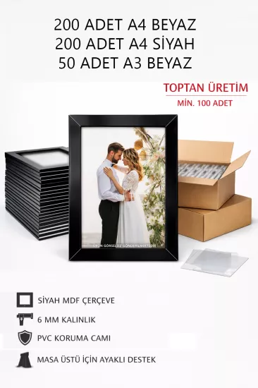 200 adet 21x30 BEYAZ - 200 ADET 21X30 SİYAH - 50 ADET 30X40 BEYAZ 