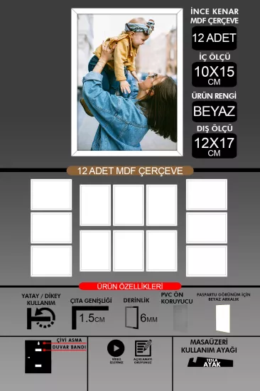 10x15 Çerçeve - İnce Çıtalı Çerçeve
