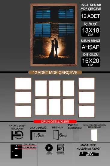 13x18 Çerçeve - İnce Çıtalı Çerçeve