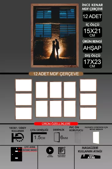  15x21 Çerçeve - İnce Çıtalı A5 Çerçeve 
