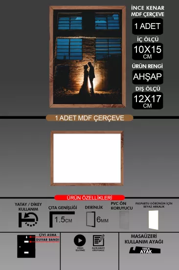  10x15 Çerçeve - İnce Çıtalı Çerçeve