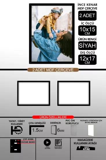 10x15 Çerçeve - İnce Çıtalı Çerçeve