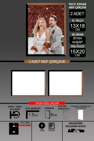  13x18 Çerçeve - İnce Çıtalı Çerçeve
