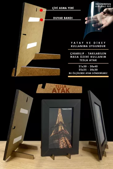 1000 ADET 10X15 ÇERÇEVE - SİYAH MDF ÇERÇEVE 