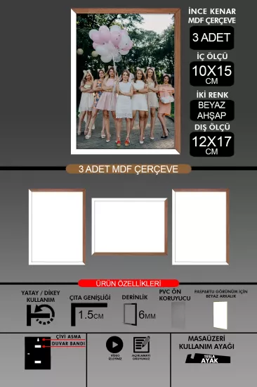  10x15 Çerçeve - İnce Çıtalı Çerçeve