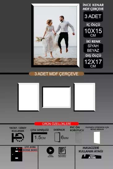  10x15 Çerçeve - İnce Çıtalı Çerçeve