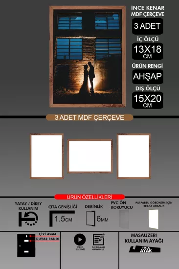  13x18 Çerçeve - İnce Çıtalı Çerçeve
