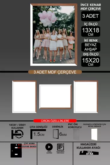  13x18 Çerçeve - İnce Çıtalı Çerçeve