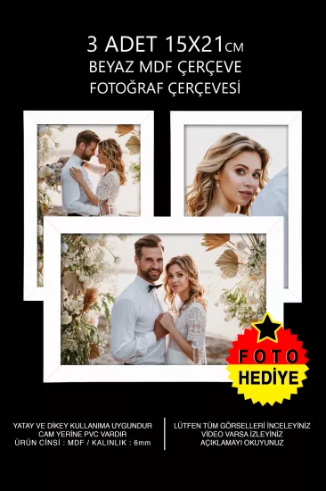  15x21 MDF ÇERÇEVE - DİKDÖRTGEN ÇERÇEVE