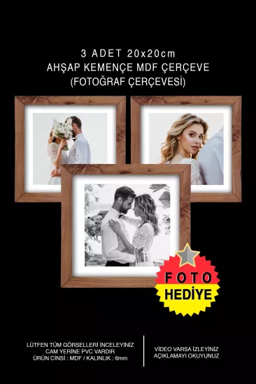 20x20 MDF ÇERÇEVE - KARE ÇERÇEVE