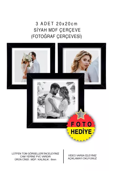 20x20 MDF ÇERÇEVE - KARE ÇERÇEVE