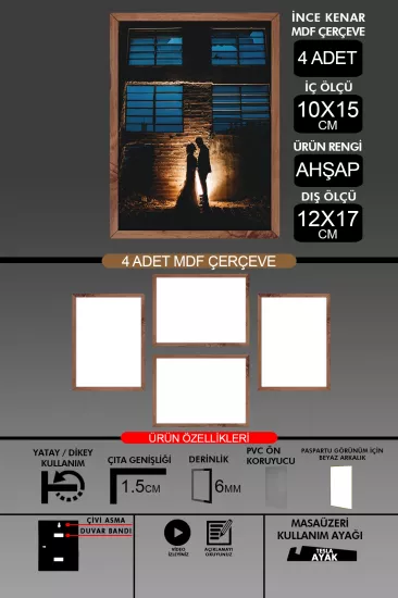  10x15 Çerçeve - İnce Çıtalı Çerçeve