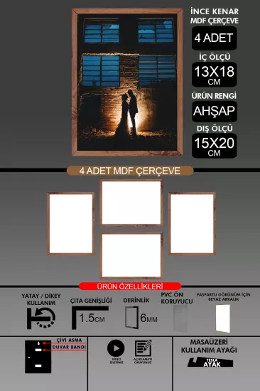 13x18 Çerçeve - İnce Çıtalı Çerçeve