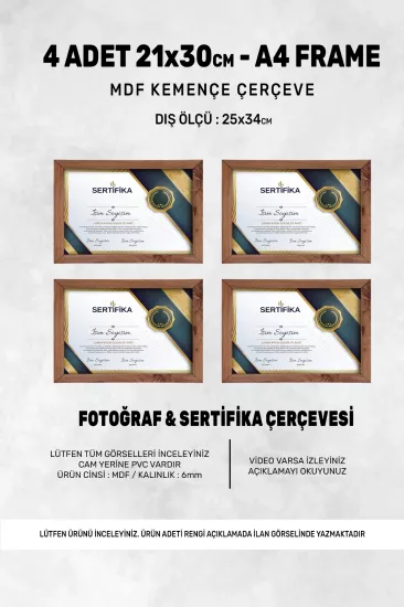 15x21 MDF ÇERÇEVE - DİKDÖRTGEN ÇERÇEVE 