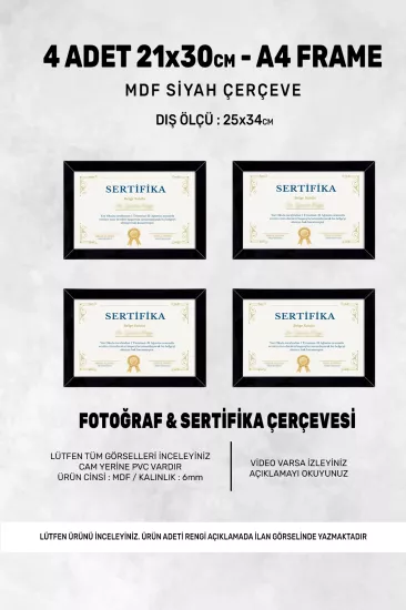 15x21 MDF ÇERÇEVE - DİKDÖRTGEN ÇERÇEVE 