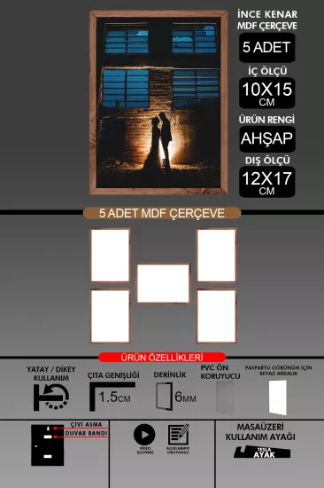 10x15 Çerçeve - İnce Çıtalı Çerçeve