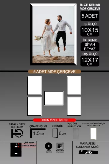 10x15 Çerçeve - İnce Çıtalı Çerçeve