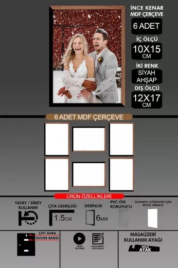 10x15 Çerçeve - İnce Çıtalı Çerçeve