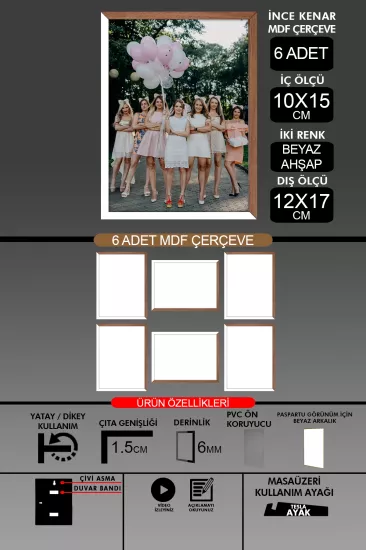 10x15 Çerçeve - İnce Çıtalı Çerçeve
