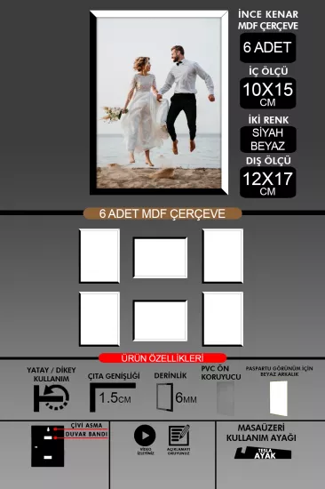 10x15 Çerçeve - İnce Çıtalı Çerçeve
