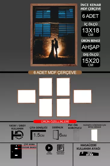 13x18 Çerçeve - İnce Çıtalı Çerçeve