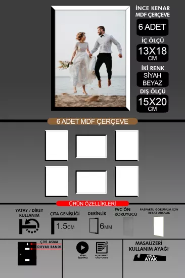13x18 Çerçeve - İnce Çıtalı Çerçeve