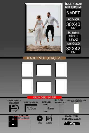  30x40 Çerçeve - İnce Çıtalı A3 Çerçeve