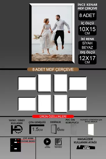  10x15 Çerçeve - İnce Çıtalı Çerçeve