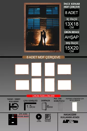  13x18 Çerçeve - İnce Çıtalı Çerçeve