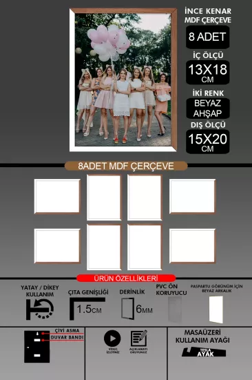  13x18 Çerçeve - İnce Çıtalı Çerçeve