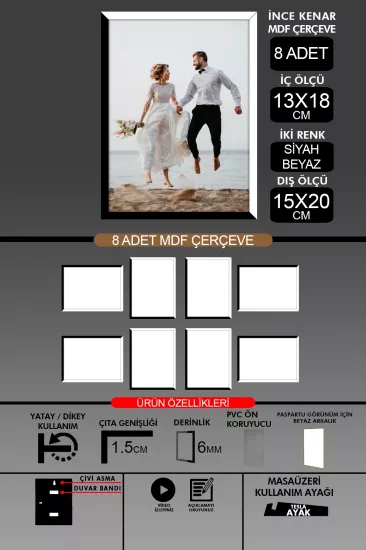  13x18 Çerçeve - İnce Çıtalı Çerçeve