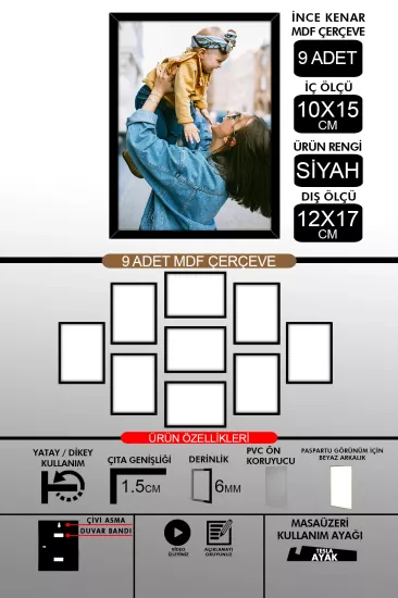 10x15 Çerçeve - İnce Çıtalı Çerçeve