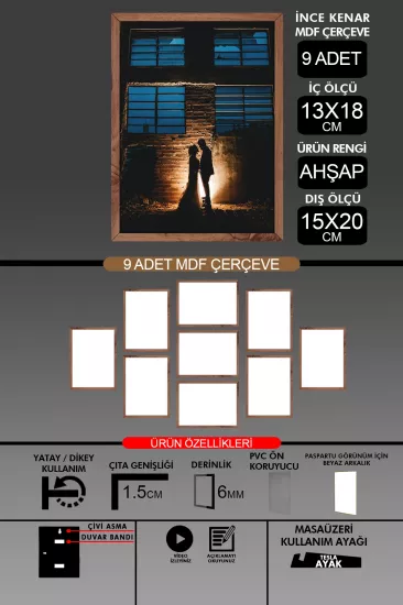  13x18 Çerçeve - İnce Çıtalı Çerçeve