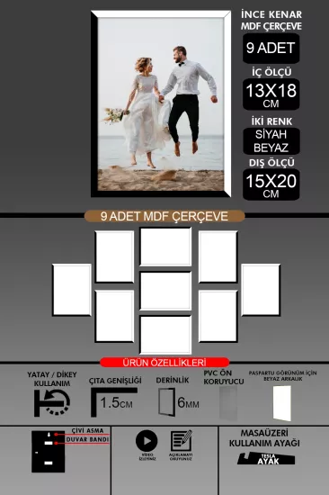  13x18 Çerçeve - İnce Çıtalı Çerçeve