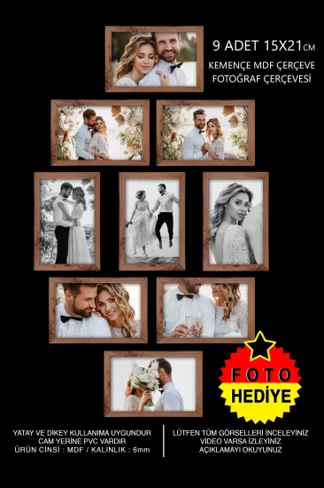 15x21 MDF ÇERÇEVE - DİKDÖRTGEN ÇERÇEVE