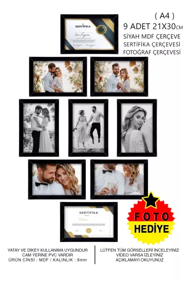  21x30 MDF ÇERÇEVE - DİKDÖRTGEN ÇERÇEVE 